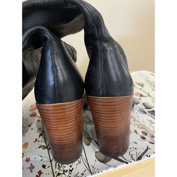 Dolce Vita Makala Tall Black Leather Boots Size 9M Calf 14 Around - Picture 15 of 16